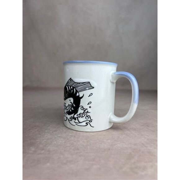 Vintage Merlin Swordfish Coffee Mug Fishing Nautical - Picture 2 of 10